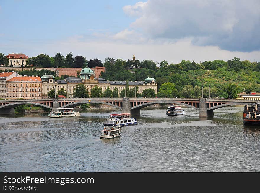 Part of beautiful Prague view