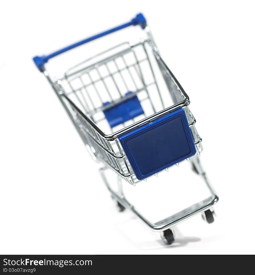 Isolated shopping trolley