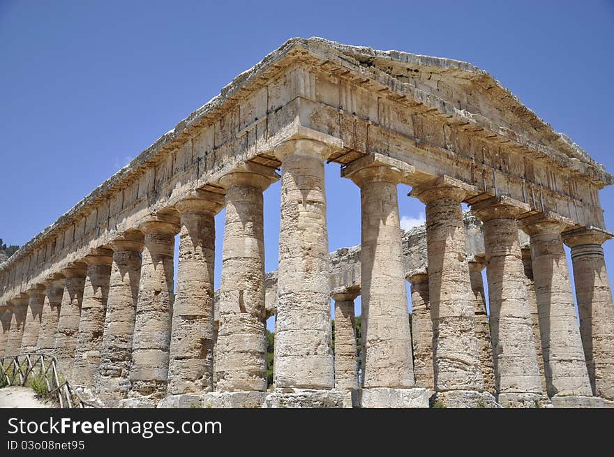 Greek temple in Sicily. Italy.