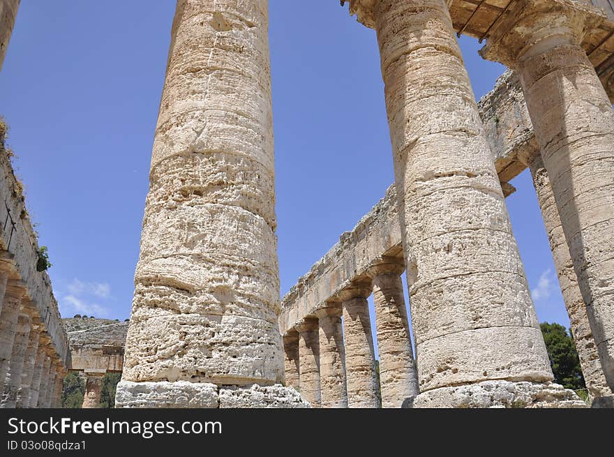 Greek temple in Sicily. Italy.