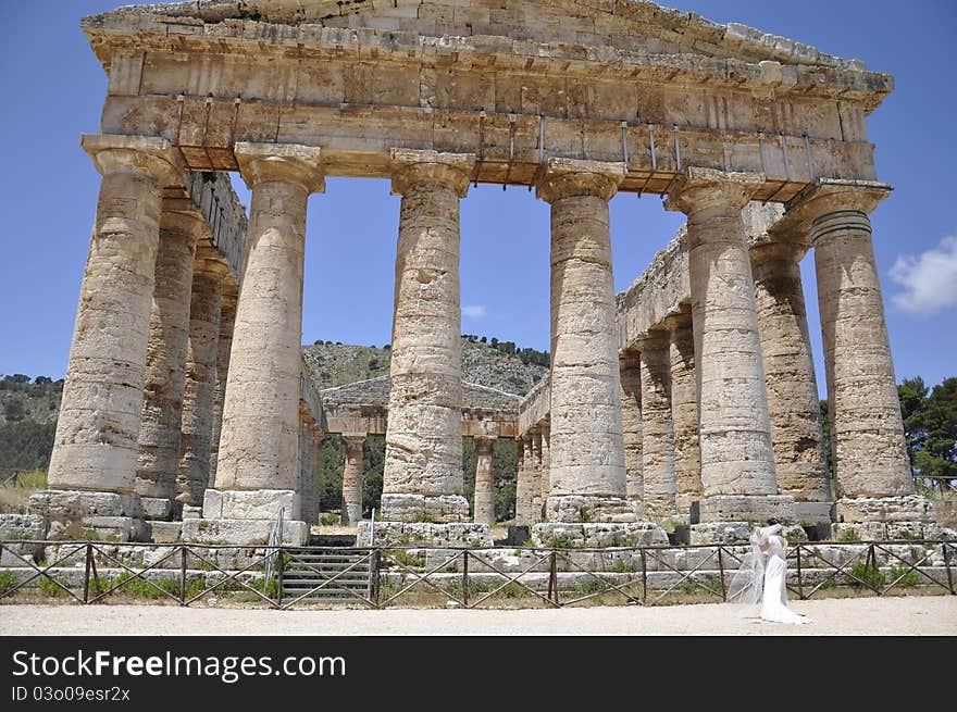 Greek temple in Sicily. Italy.