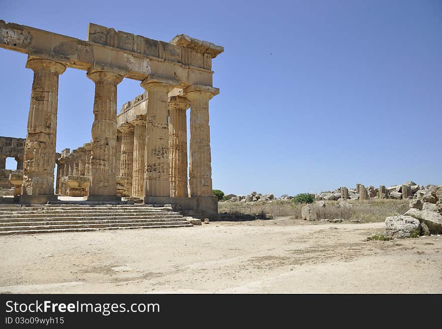 Greek temple in Sicily. Italy.