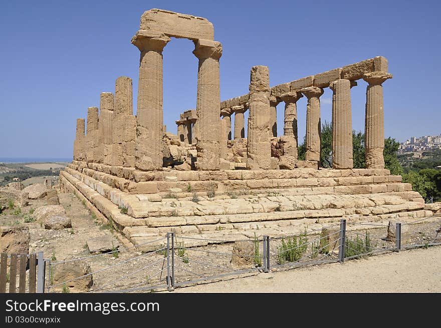 Greek temple in Sicily. Italy.