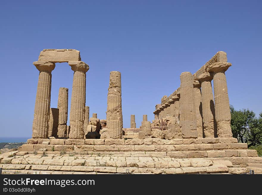 Greek temple in Sicily. Italy.