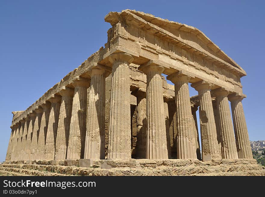 Greek temple in Sicily. Italy.