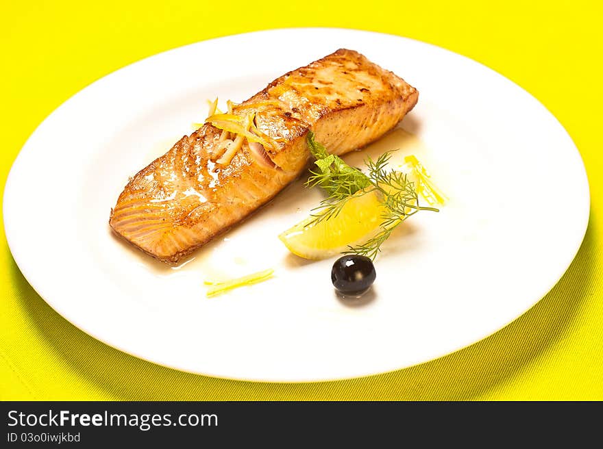 Grilled salmon