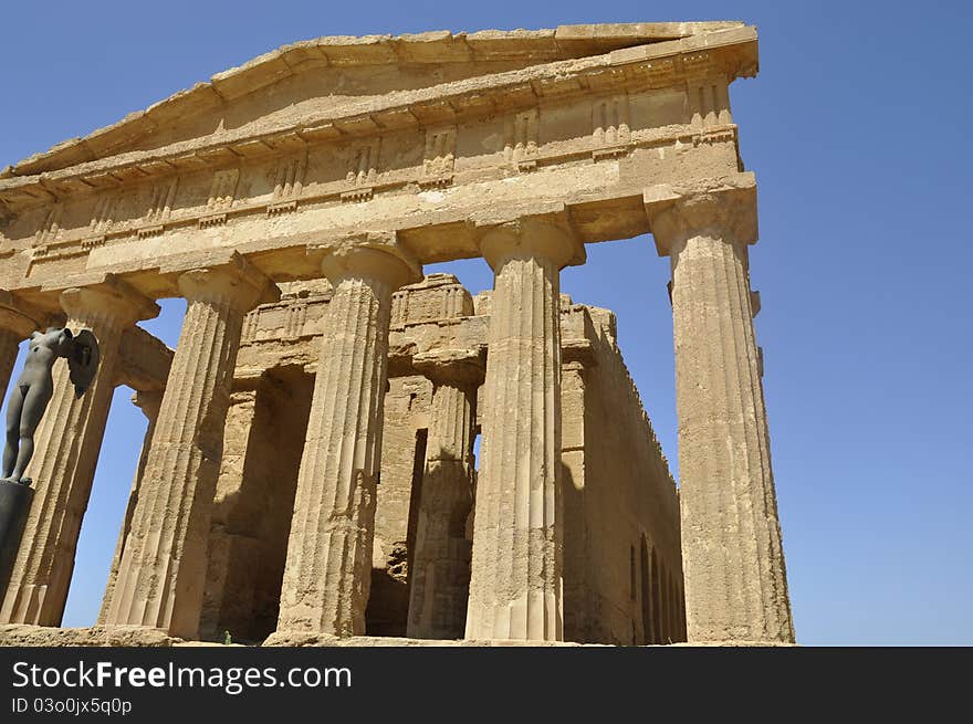 Greek temple in Sicily. Italy.