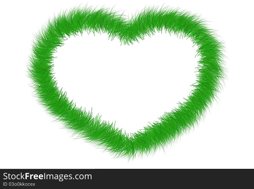 Heartshaped grass frame