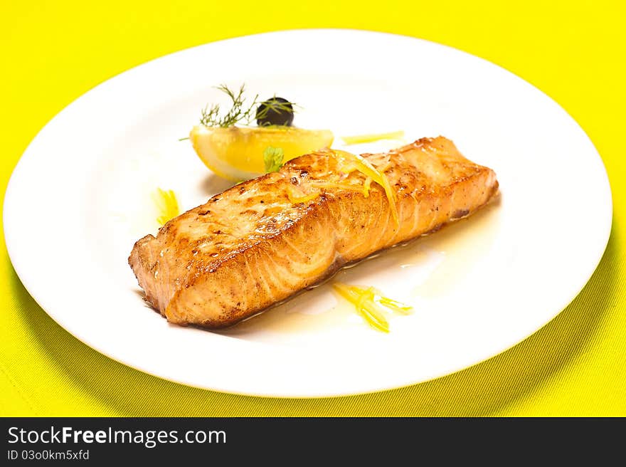 Grilled salmon