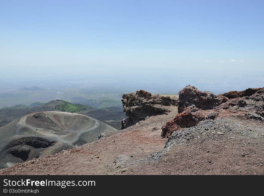 Craters of Etna. Sicily. Italy.