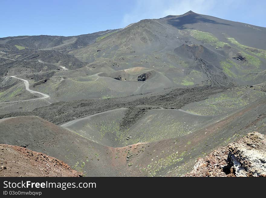 Craters Of Etna. Sicily. Italy.