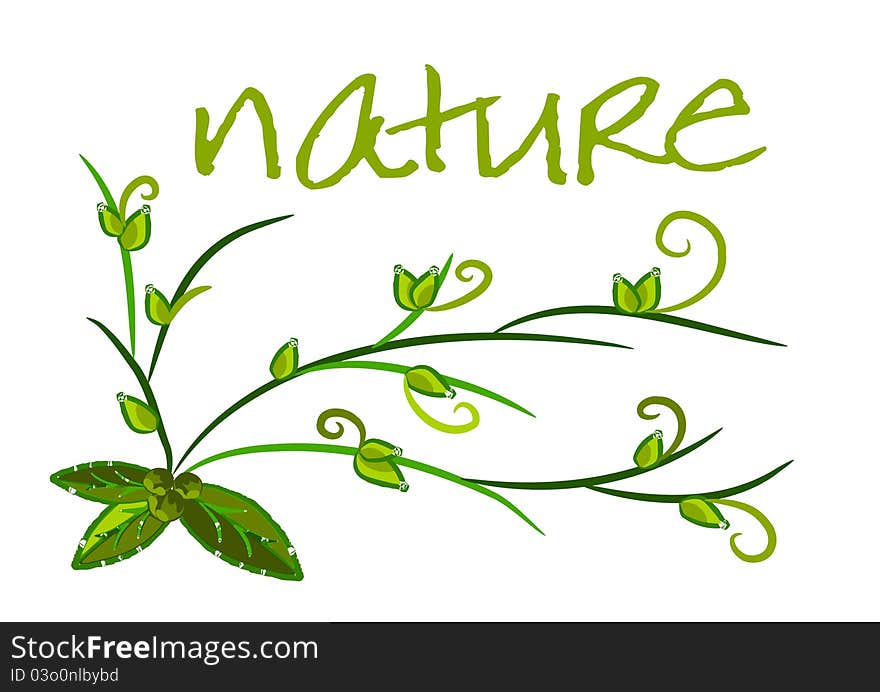 Nature Background - Green Ecology Vector