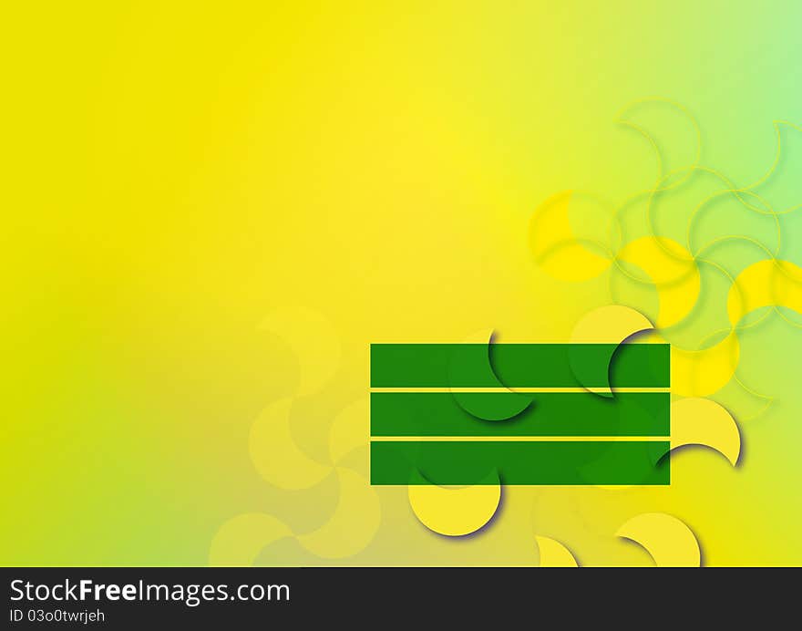 Yellow and green background for an advertisement