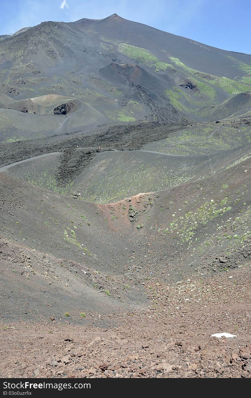 Craters Of Etna. Sicily. Italy.