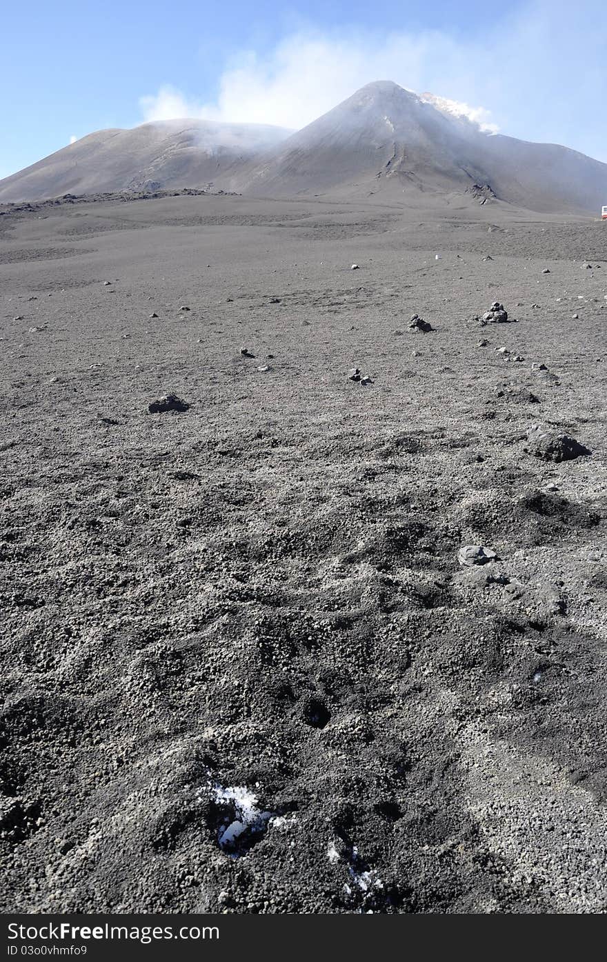 Craters of volcano Etna in Sicily. Italy. Craters of volcano Etna in Sicily. Italy.