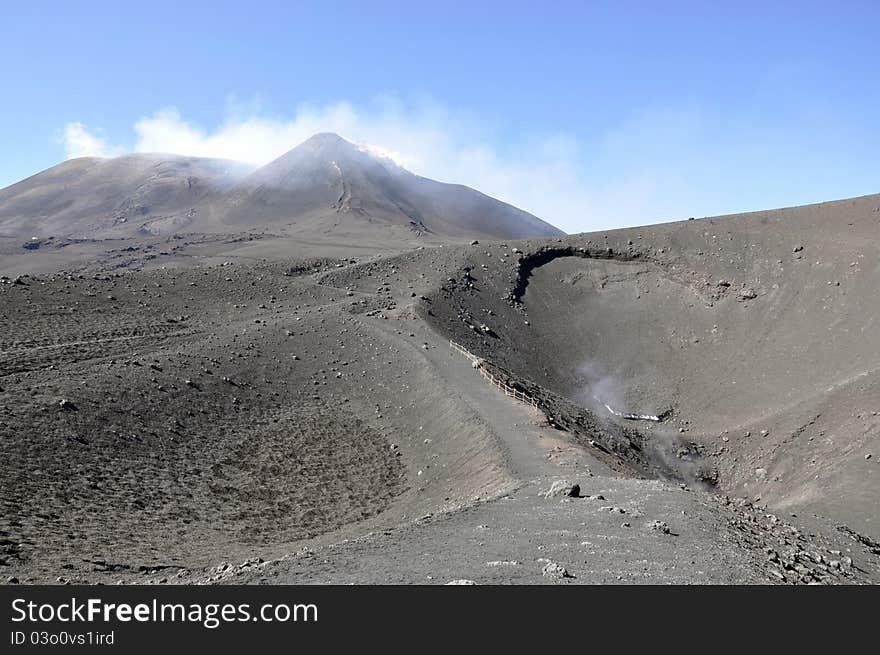 Craters of Etna. Sicily. Italy.