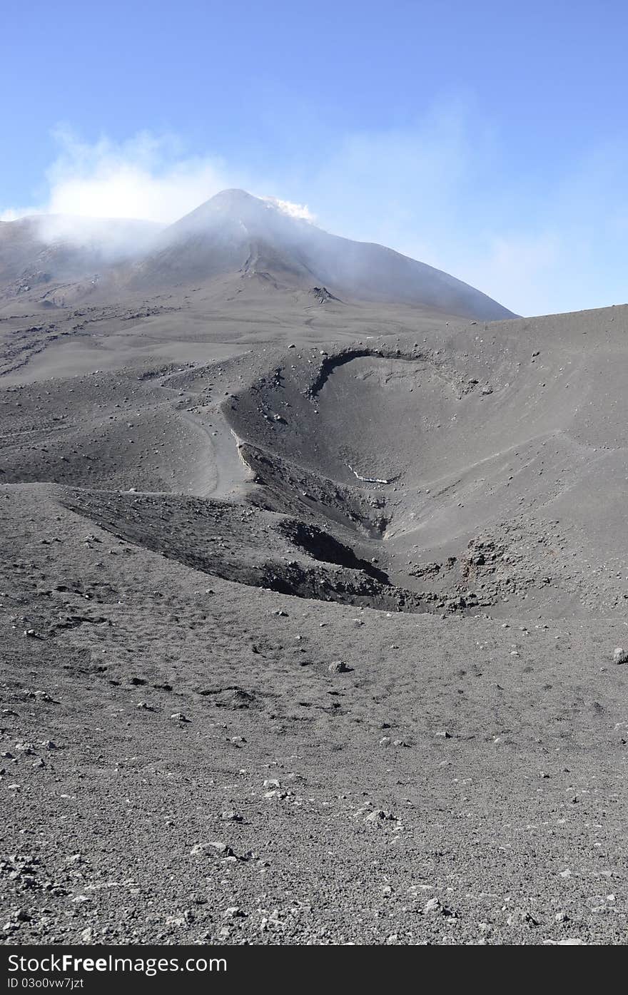 Craters Of Etna. Sicily. Italy.