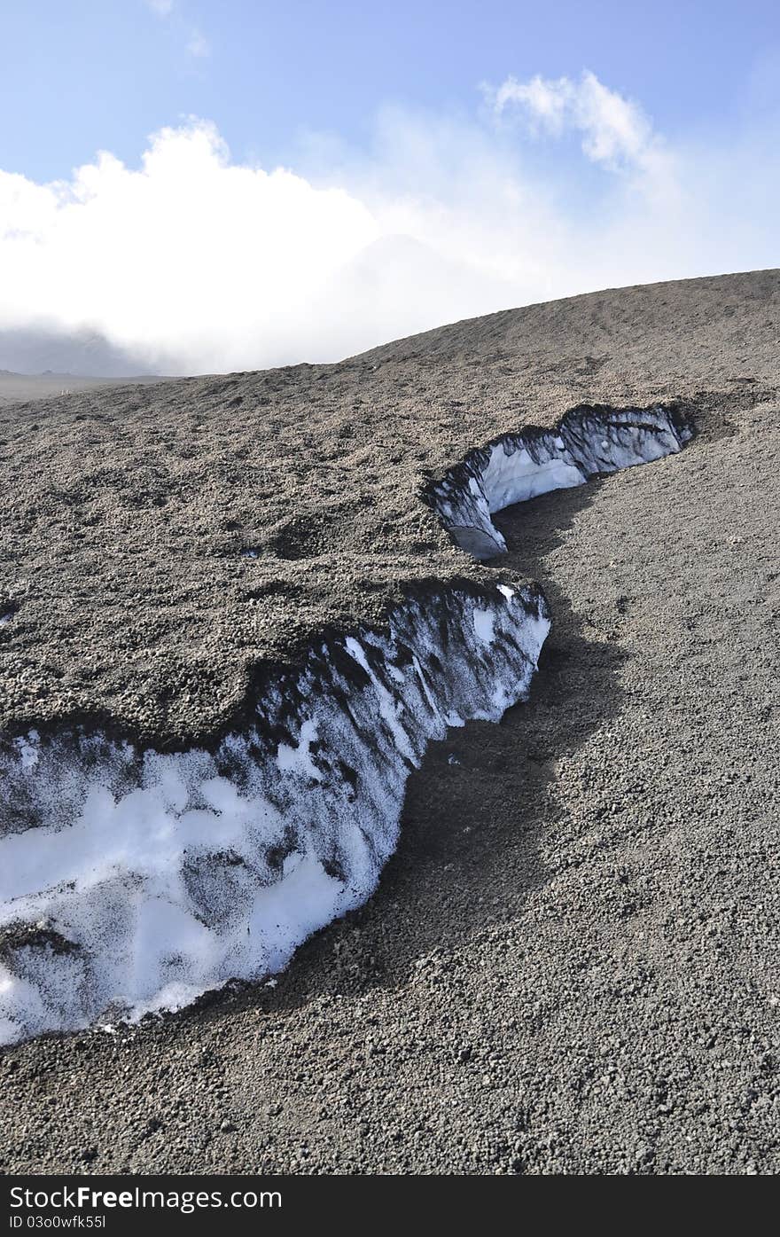 Craters of volcano Etna in Sicily. Italy. Craters of volcano Etna in Sicily. Italy.