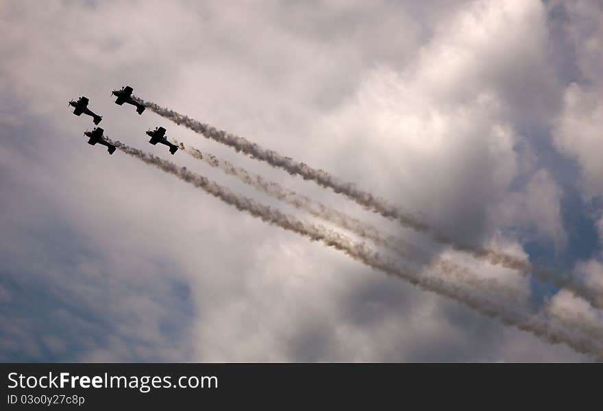 Formation flying at its best. Formation flying at its best