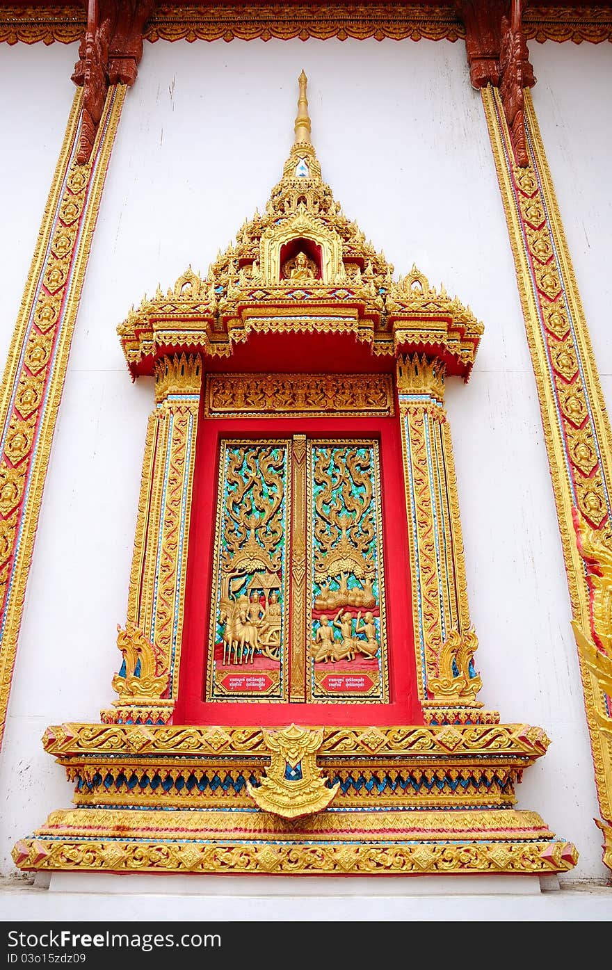 Window monastery in thai style. Window monastery in thai style