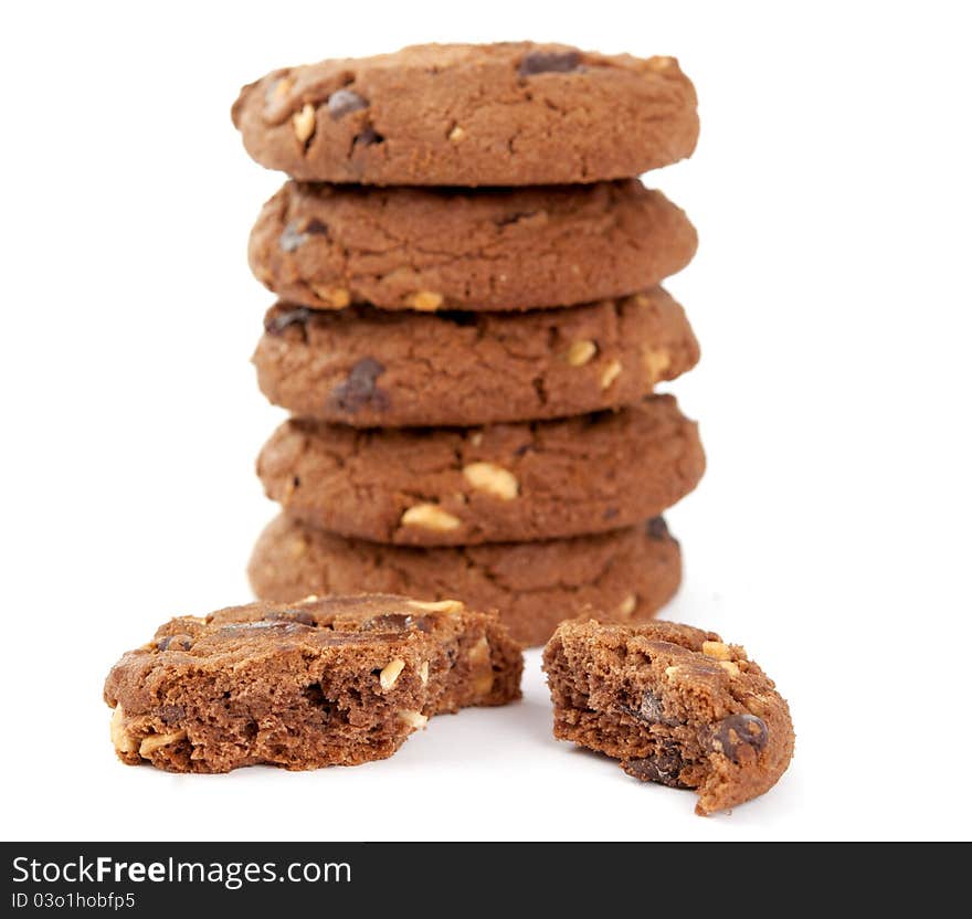 Cookies with nuts and chocolate