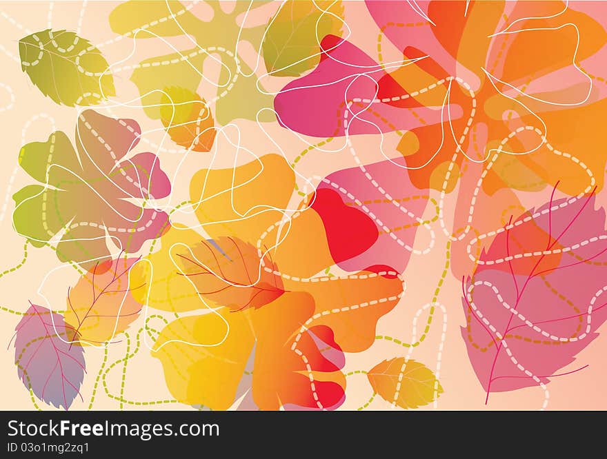 Bright floral background for your design