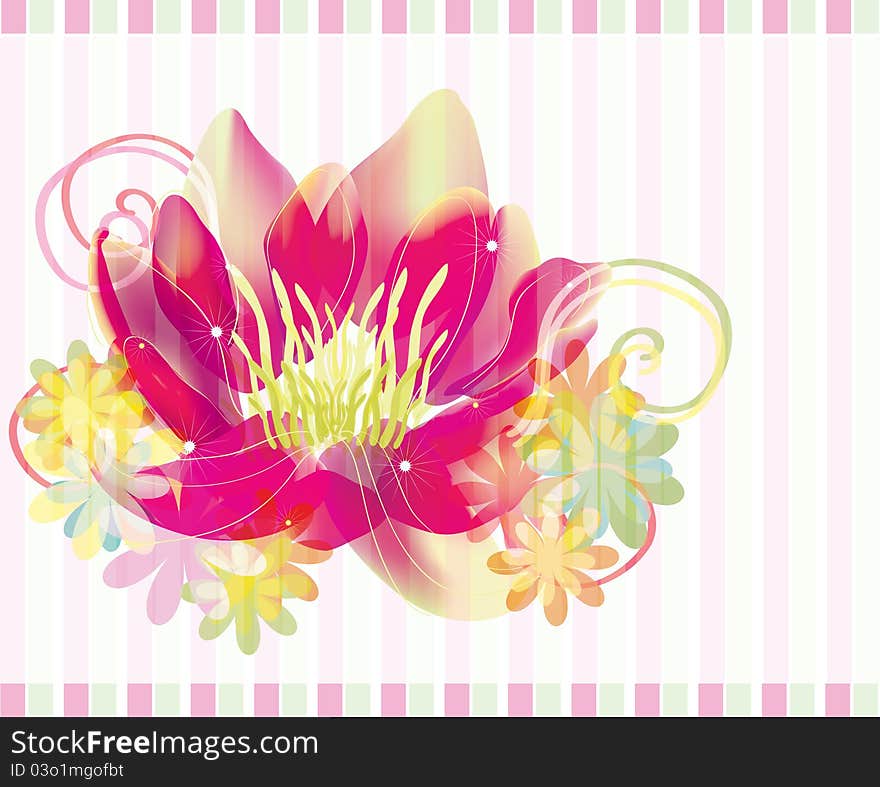 Bright floral background for your design