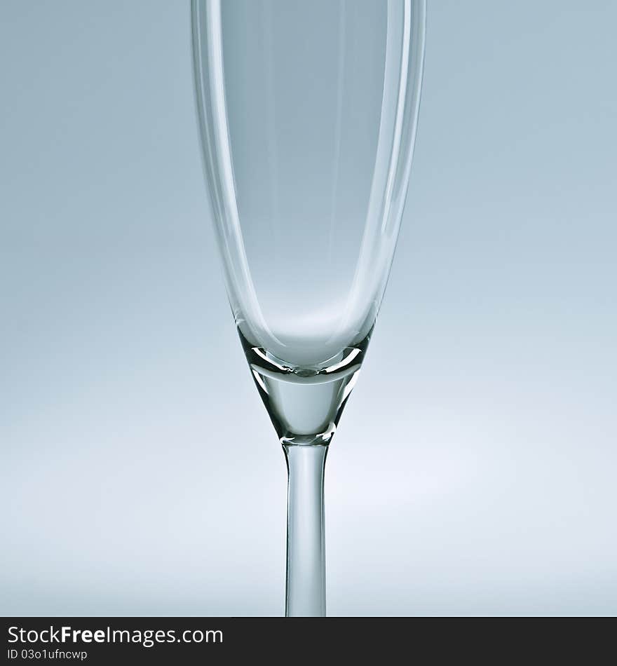 Empty champagne glass