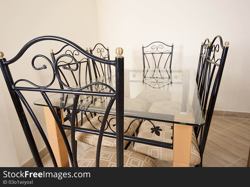 Large Dining Table And Chairs In A House