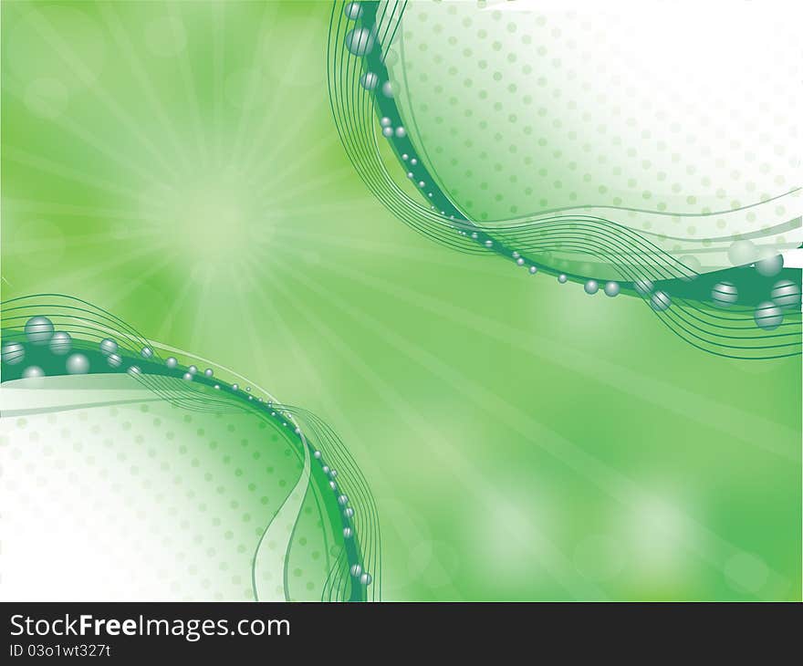 Background green with light. A  illustration. Background green with light. A  illustration