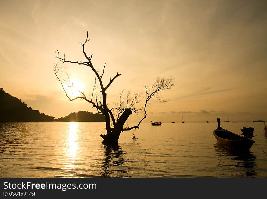 Morning scene in Railay - Thailand. Morning scene in Railay - Thailand