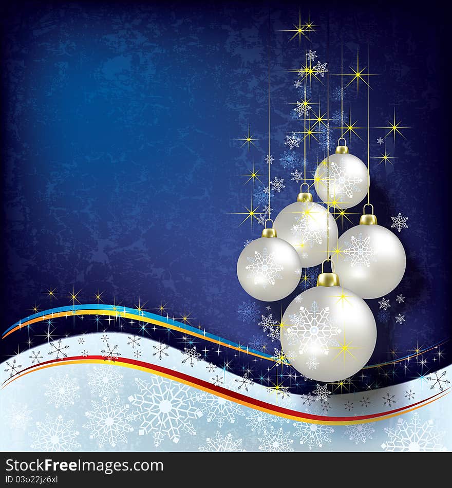 Abstract Christmas background with decorations