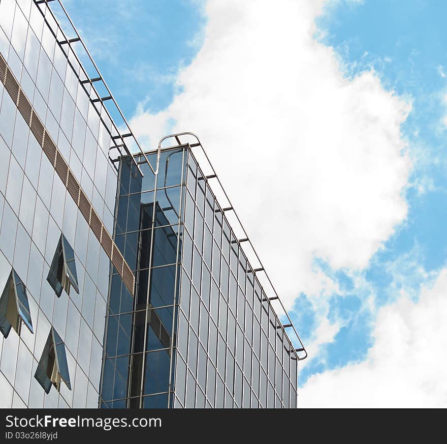 Business buildings architecture on sky background