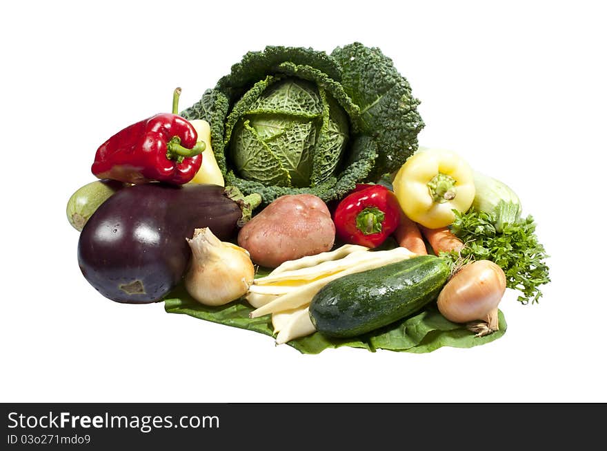 Group of fresh vegetables