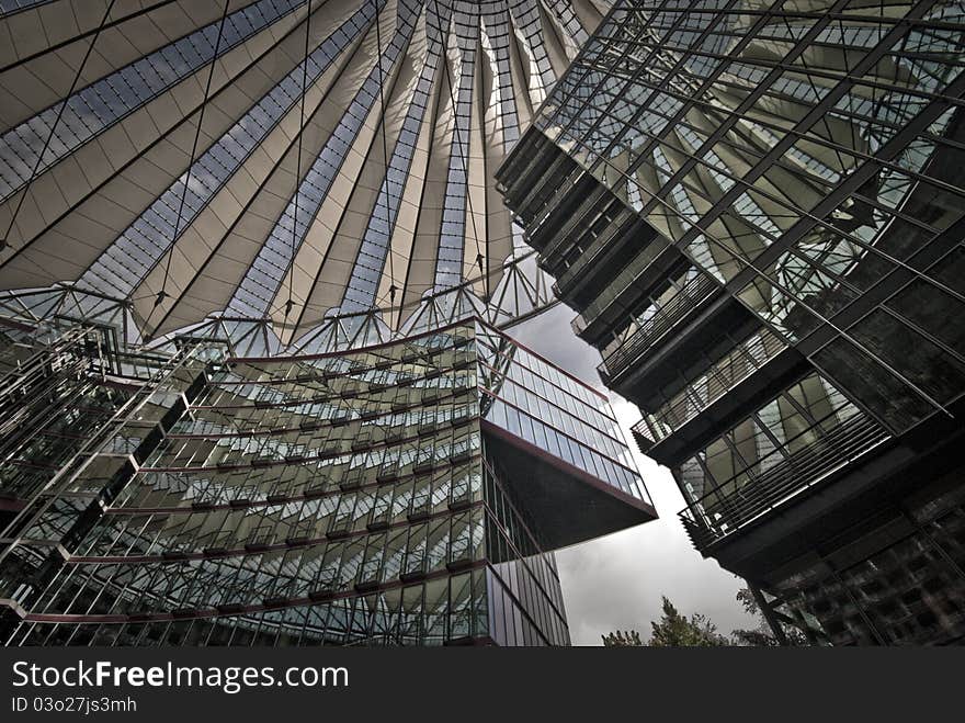 Part of Sony Center at Potsdamer Platz in Berlin, Europe. Part of Sony Center at Potsdamer Platz in Berlin, Europe.