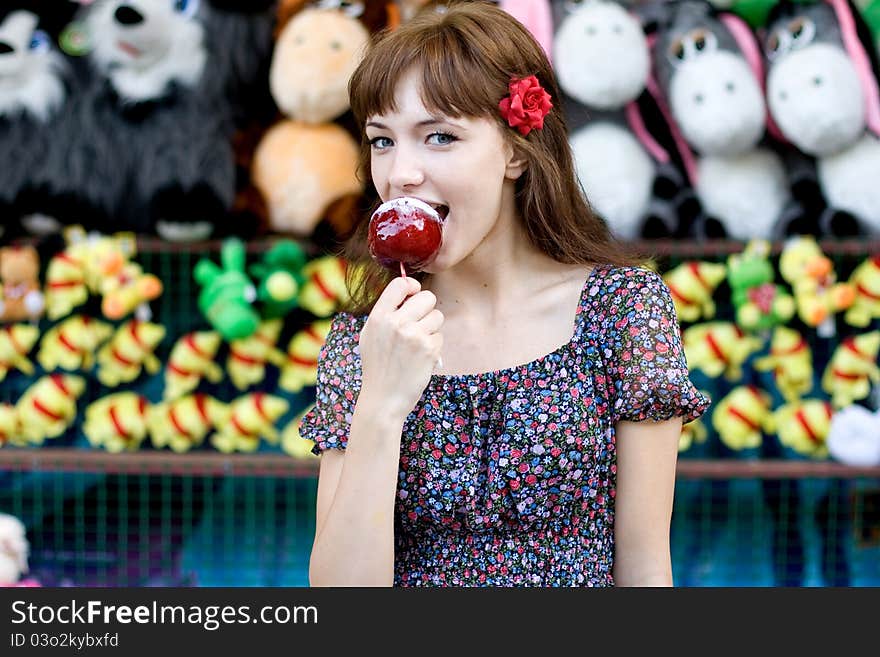 Girl Walking Outdoor