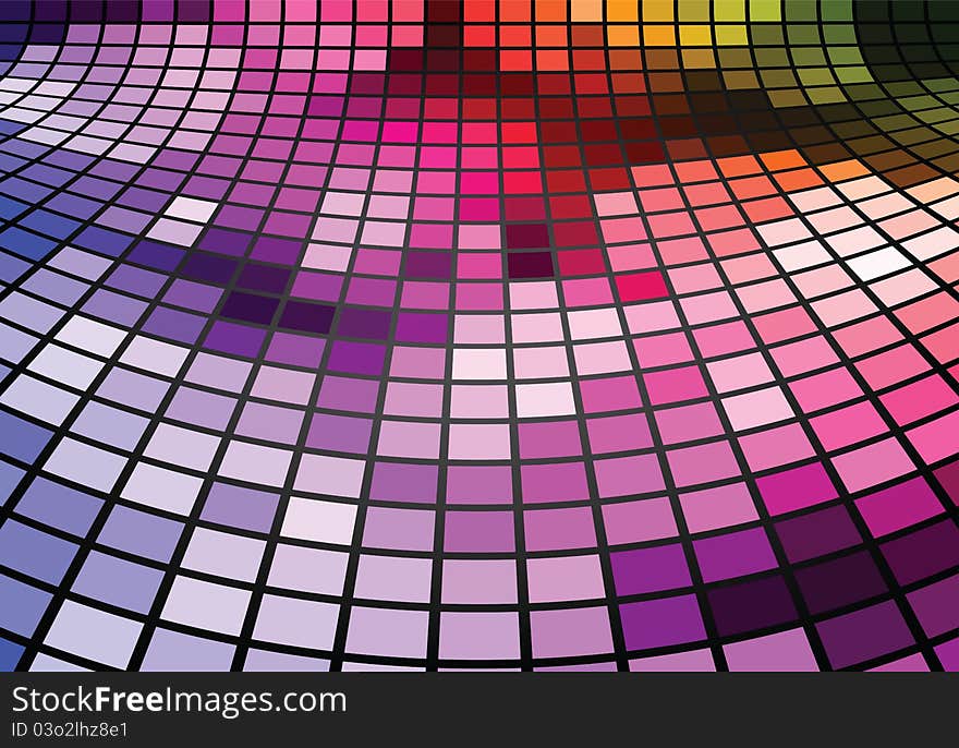 Vector work. Abstract colorful mosaic background