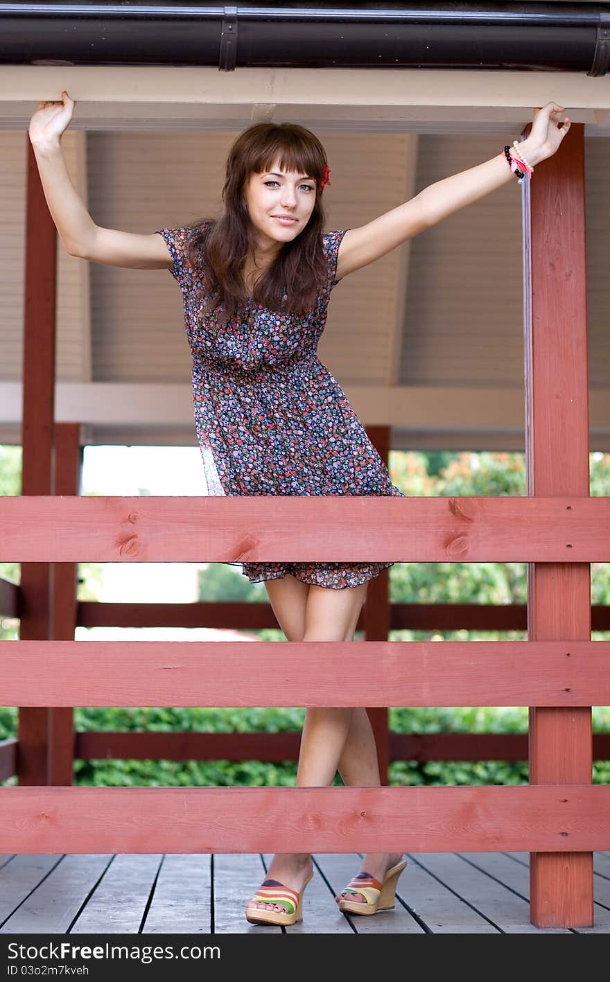 Girl walking outdoor in country side