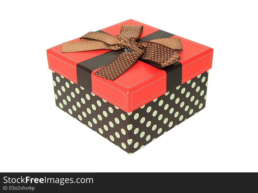 Colorful gift box on a white background