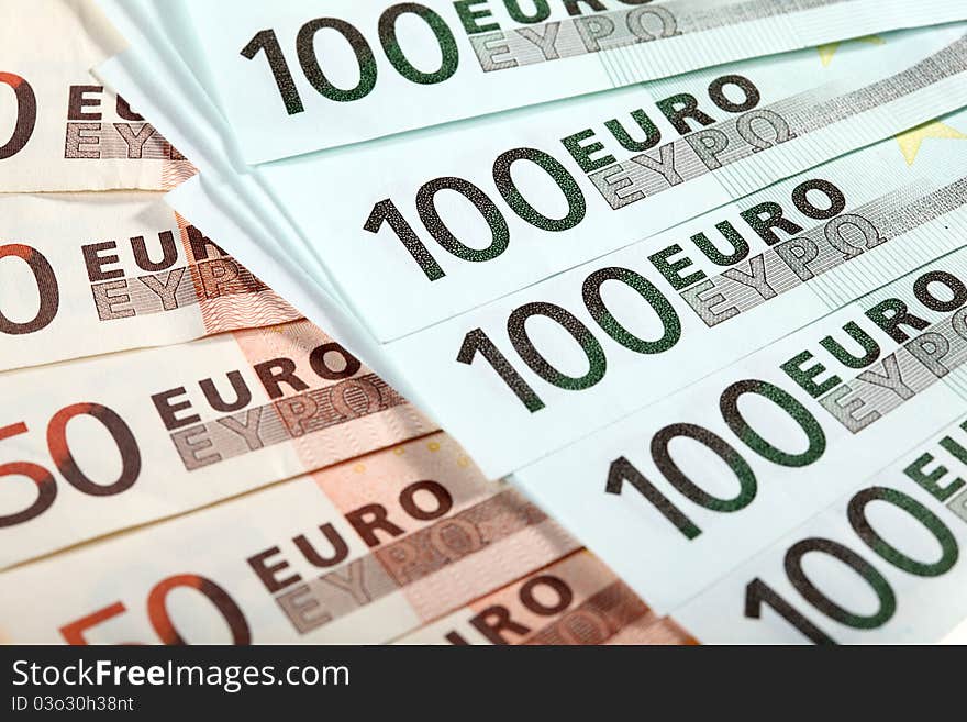 Euro banknotes