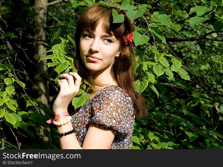 Girl Walking Outdoor