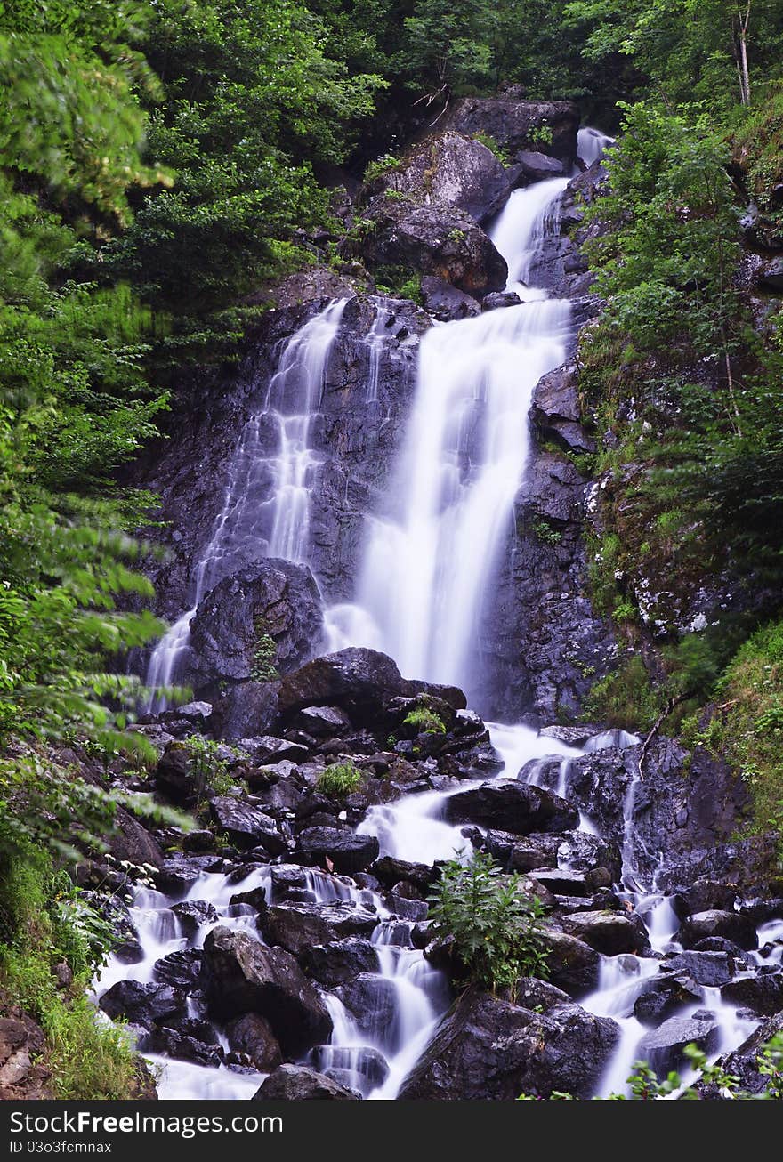 Beautiful waterfall named milky