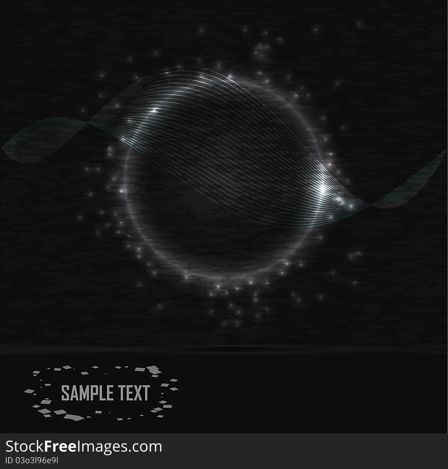 Background with circles light. abstract ball black. Background with circles light. abstract ball black