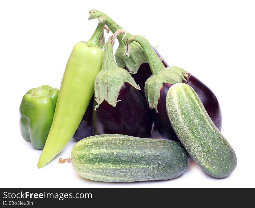 Color photo of vegetable on a white background. Color photo of vegetable on a white background