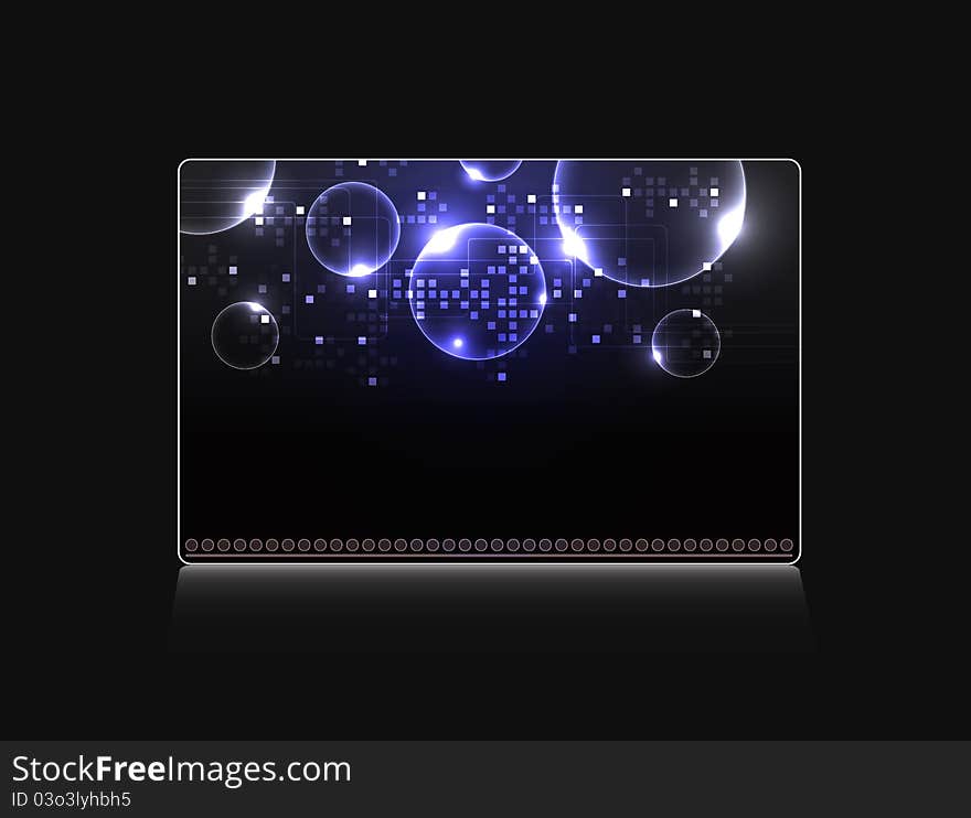 Stylized abstract background with glowing elements. Stylized abstract background with glowing elements