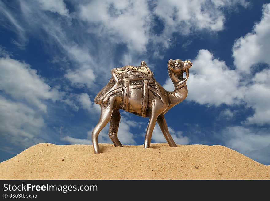 Figurine of a camel made of metal