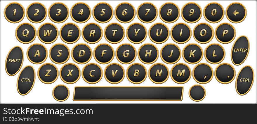 Qwerty buttons the keyboard eng. Qwerty buttons the keyboard eng