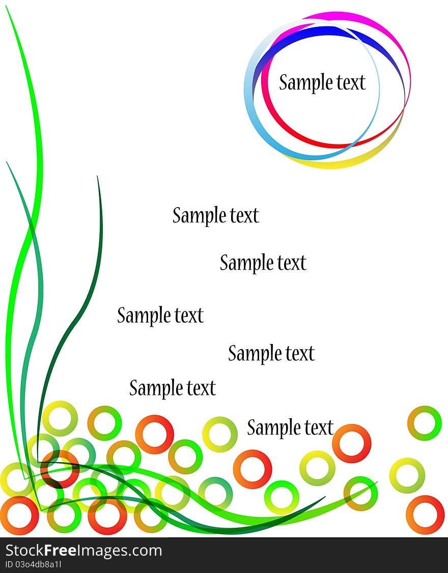 Abstract templates with colored circles