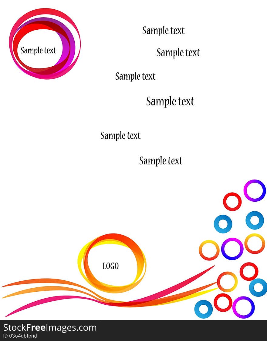 Abstract templates with colored circles