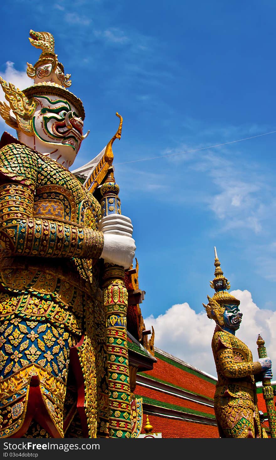 Giant At Wat Phrakaew In Thailand